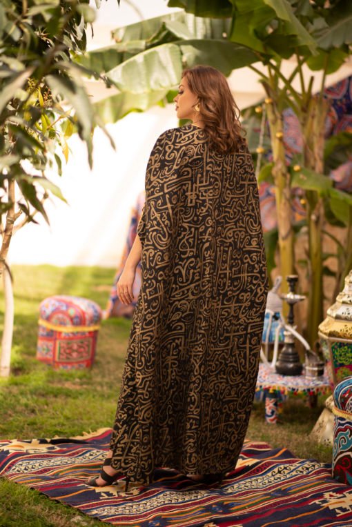 Arabic Black Belted Kaftan - Image 4