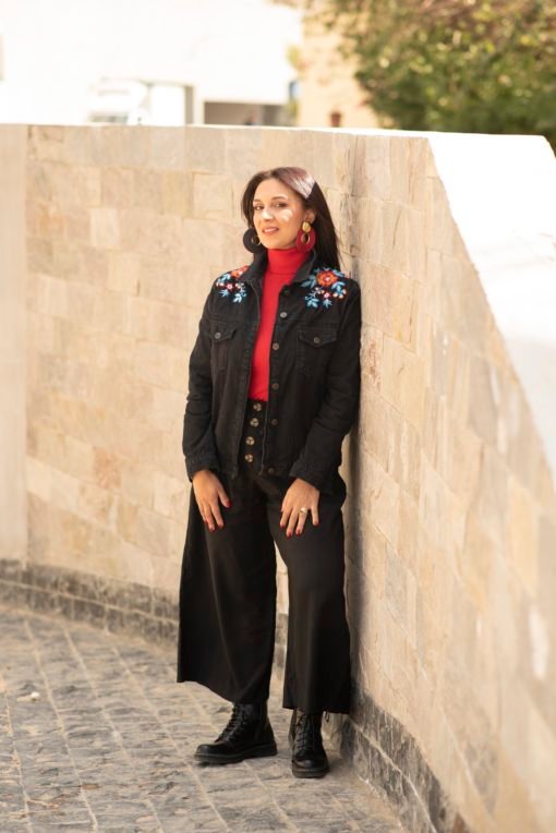 Embriodery Black Jacket Jeans - Image 3