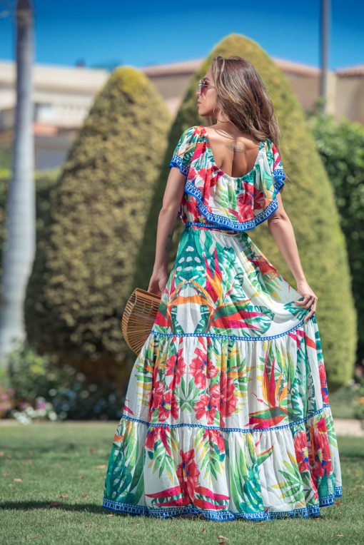 Azetc Colorful Maxi Dress - Image 4