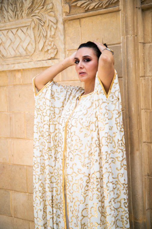 Embellishment Gold Kaftan - Image 4