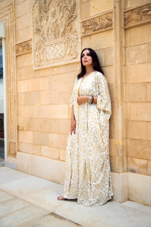 Embellishment Gold Kaftan - Image 5