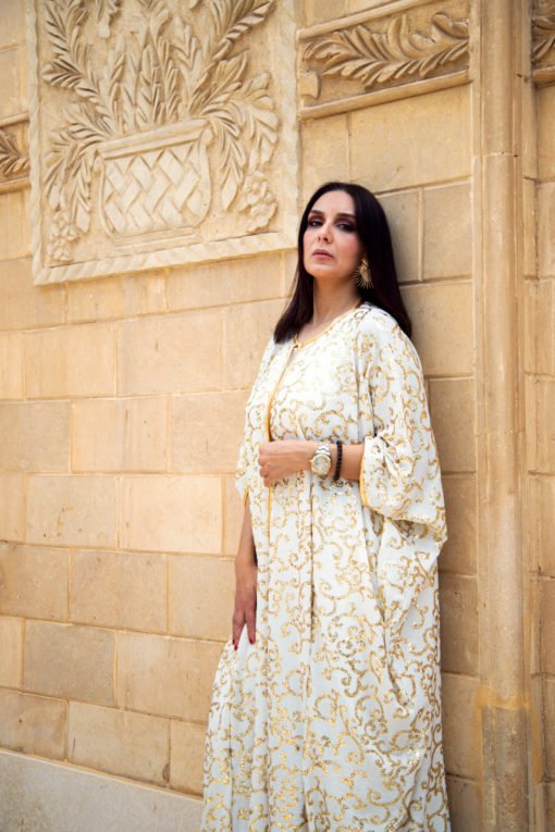 Embellishment Gold Kaftan - Image 3