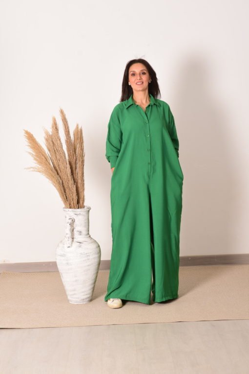 Green Wide Leg Jumpsuit - Image 2