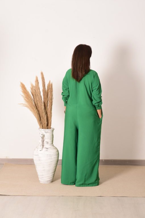 Green Wide Leg Jumpsuit - Image 3