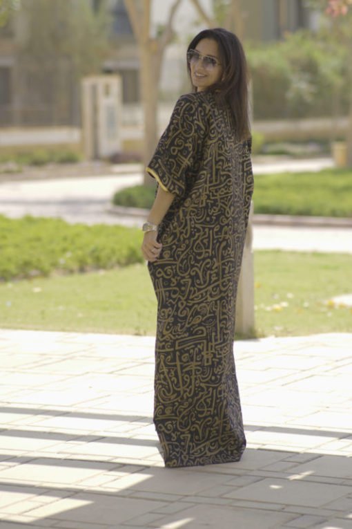 Arabic Black Belted Kaftan - Image 10