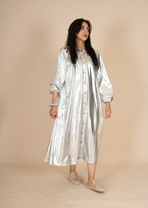 Metallic Sleeves Dress - Image 5