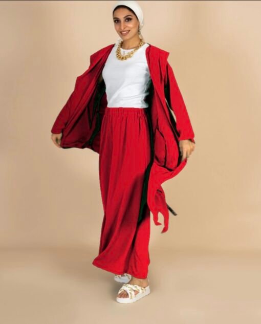 Hoodie Cardigan Pants Set - Image 15