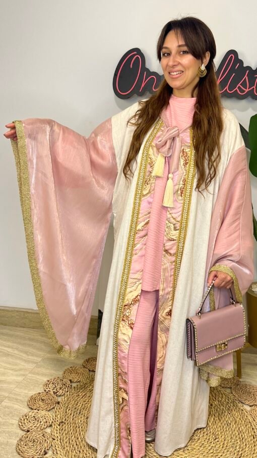 Moroccan Light Pink Kaftan - Image 8