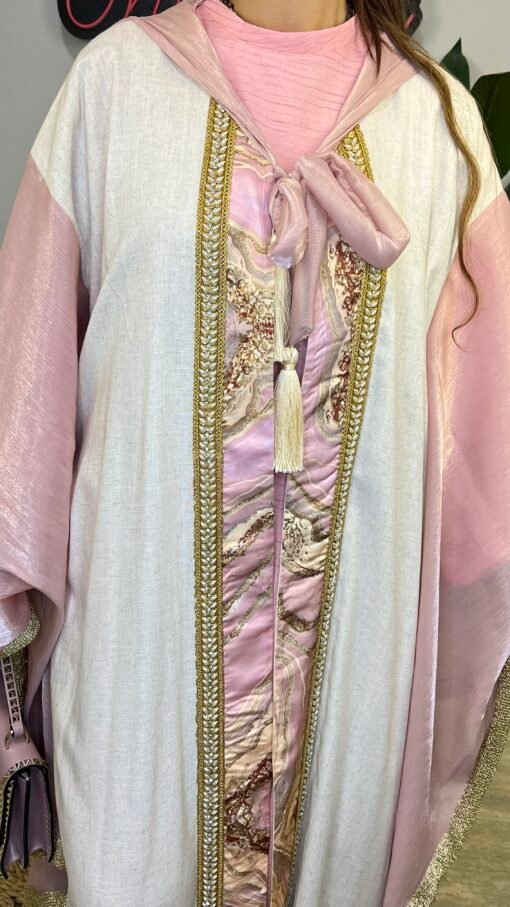 Moroccan Light Pink Kaftan - Image 2