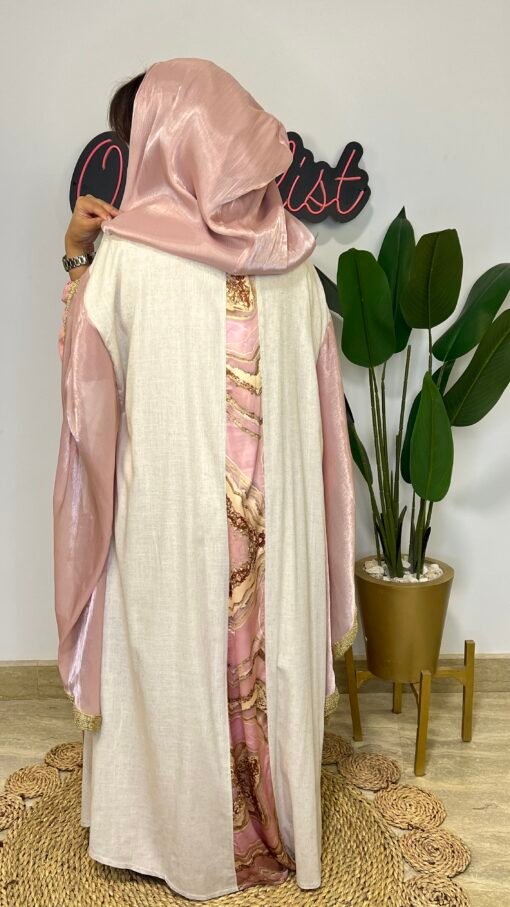 Moroccan Light Pink Kaftan - Image 3